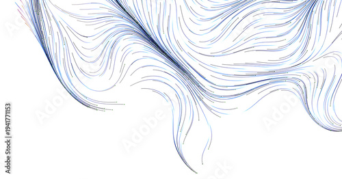 Abstract blue lines flowing...