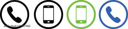 Four icons representing different communication methods in a circular layout