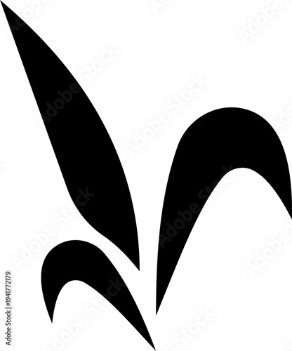 This black bamboo plant icon features of minimalist silhouettes representing different bamboo stems, leaves, shoots, and natural growth stages. clearly highlight the elegant structure of plants.
