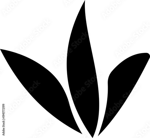 This black bamboo plant icon features of minimalist silhouettes representing different bamboo stems, leaves, shoots, and natural growth stages. clearly highlight the elegant structure of plants.