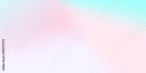 Soft pastel color gradient background abstract. Light pink, blue, white blend creating ethereal, modern, blurred backdrop