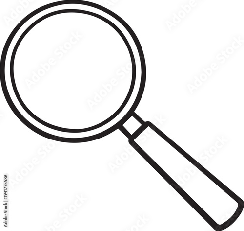 Magnifying Glass Outline Icon for Search and Discovery