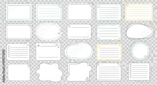 Collection of Blank Note Cards and Labels for Messages.