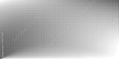 Grunge halftone gradient background. Faded grit noise texture. White and black sand wallpaper. Retro pixelated backdrop. Anime or manga style comic overlay.