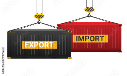 Stacked colorful metal freight containers for maritime trade export vector