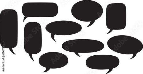 Speech bubbles conversation dialogue chat communication