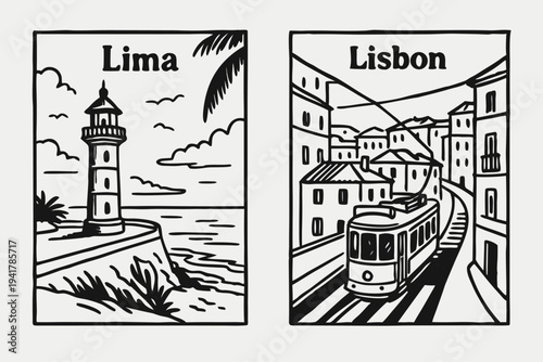 Vibrant city life and coastal charm in Lima and Lisbon