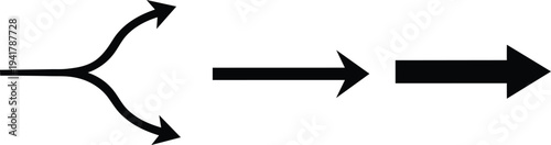 Black arrows on isolated on transparent background