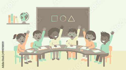 Students enthusiastically participate in interactive education session at school