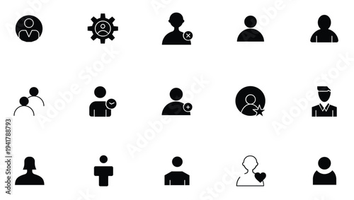 Set of 13 human interaction icons vector