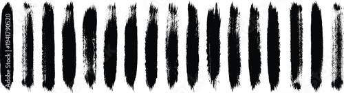 Abstract art black and white vertical stripes