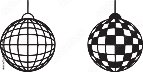 Disco ball icon in editable style.Disco Ball Party Icon Set Vector icon graphics 