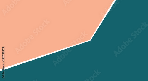 Abstract geometric design with peach and teal tones a striking silhouette