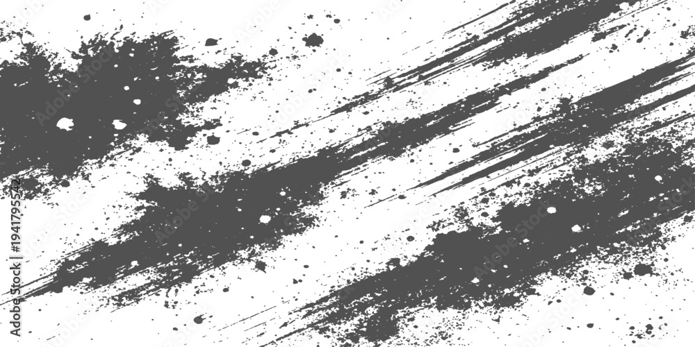 Obraz premium Abstract Black Grunge Paint Splatter and Brush Stroke Background Texture