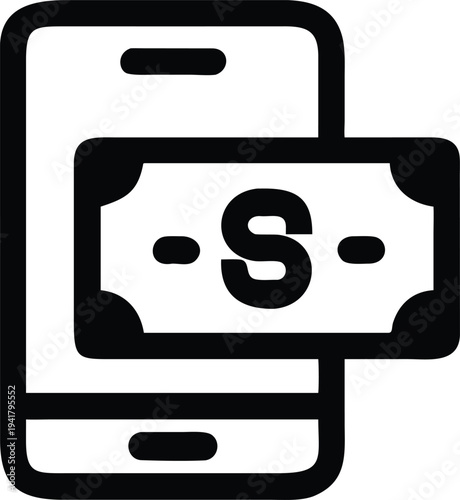 A smartphone with a dollar bill on the screen