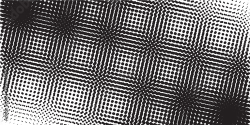 Set of halftone dots gradient pattern texture isolated on white background. Straight dotted spots using halftone circle dot raster texture. Vector blot half tone collection.