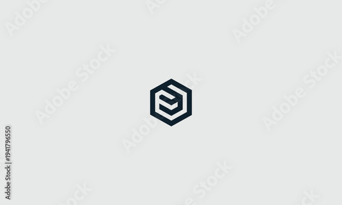 Abstract geometric logo design featuring nested hexagonal shapes
