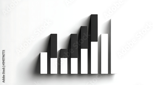 Abstract representation of growth with shadow effects