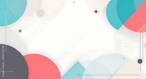 Abstract geometric background with vibrant colorful shapes and patterns, contemporary design for creative projects and modern digital art