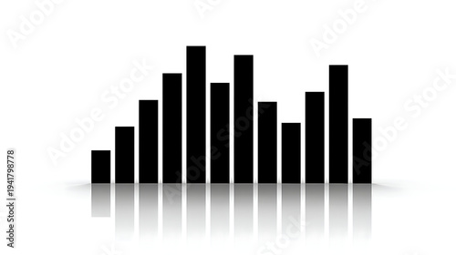 Abstract soundwave graphic with reflections below