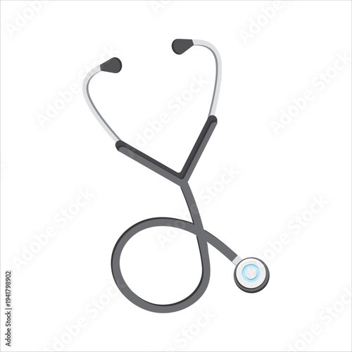 Stethoscope medical equipment healthcare diagnostic tool vector illustration