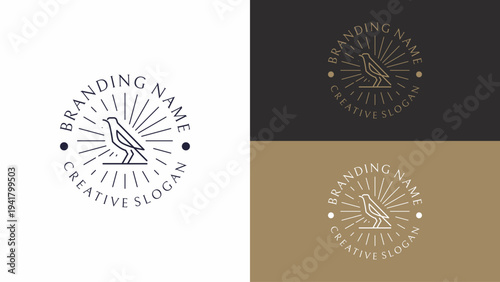 Minimalist Aesthetic Bird Logo Design with Modern Line Style for Business Branding