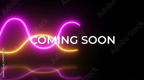 Coming Soon Neon Lights Announcement Title Promotion