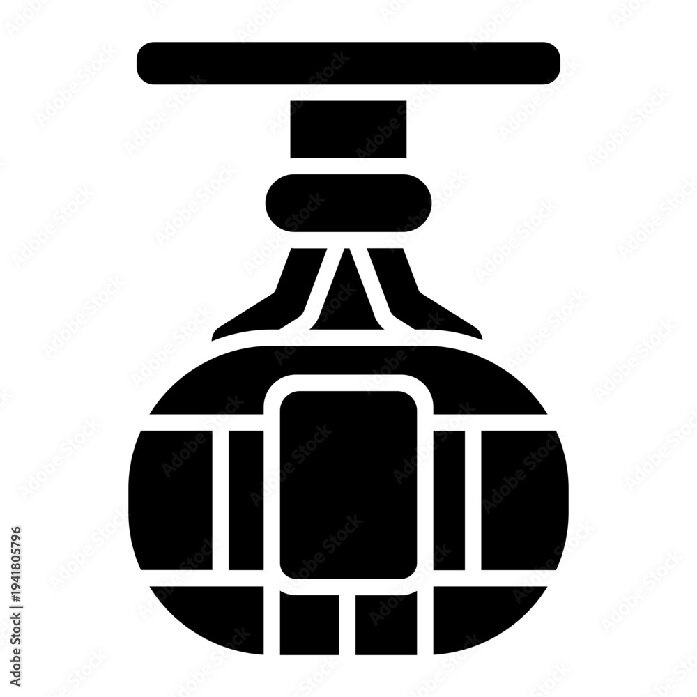 Obraz premium Train Cable Cabin Solid Icon