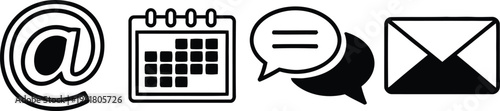 Communication and organization icons