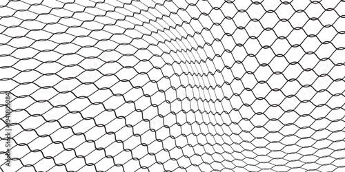 High Resolution Isolated Chain-Link (Or Wire Net Or Wire-Mesh) Fence On A White Background