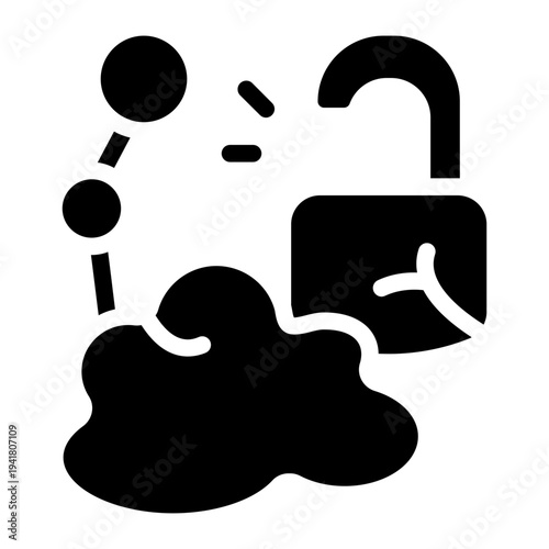 Data Breach Solid Icon