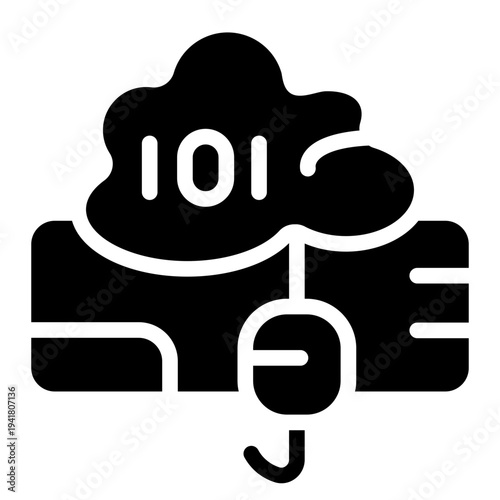 Phishing Cloud Solid Icon
