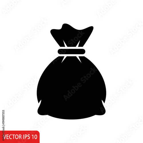 Money Bag Icon - Symbol of Wealth and Savings.