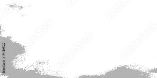 Black and white distressed ink smudge texture with rough edges, abstract organic paint stroke for creative design