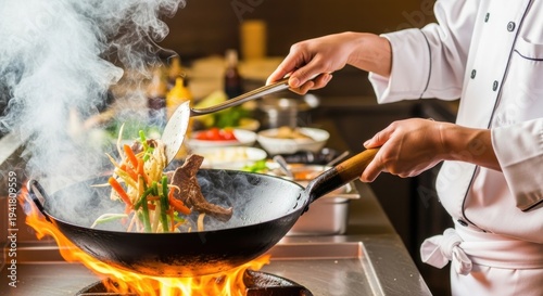 chef cooking on the barbecue