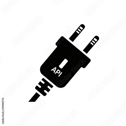 API Plug Icon - Connecting Digital Interfaces.