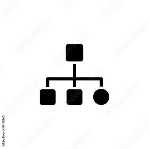 Hierarchical Structure and Organizational Chart Illustration.
