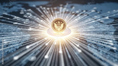 Global Digital Network Connecting the World with Data and Information Flow.