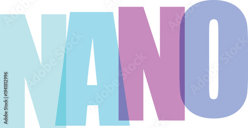 Nano Text Logo Gradient Colors white background