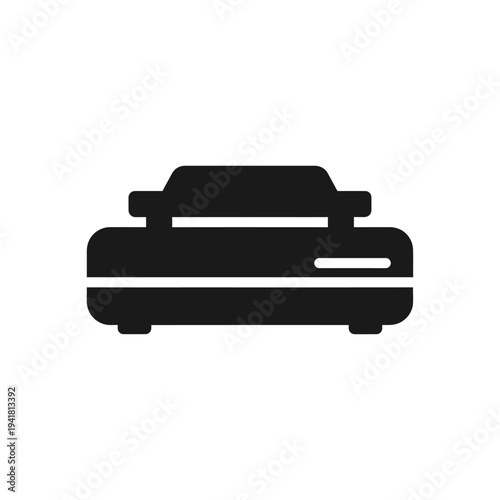 Sleek Car Silhouette - Modern Automotive Design Icon.