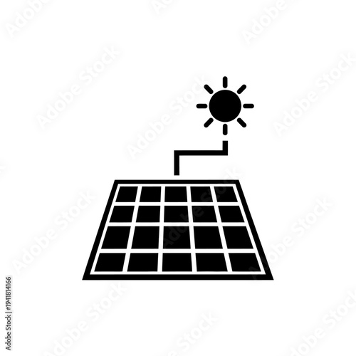 Solar Panel Energy - Renewable Power Source Illustration.