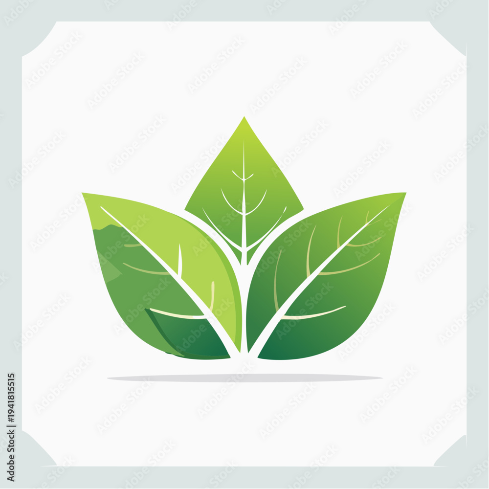 Fototapeta premium A stylized graphic combining a fresh plant sapling within a vibrant water droplet, symbolizing growth and environmental care and sustainability