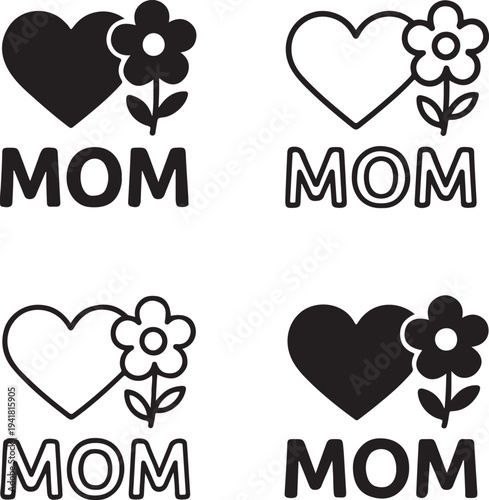 Isolated Mothers Day Icon Design Illustration, Mothers Day icon, Mothers Day vector illustration, maternal love celebration concept, happy mom appreciation symbol graphic