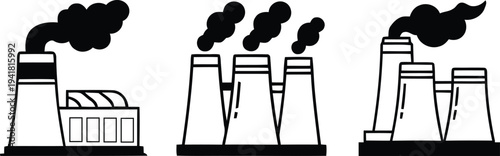 Industrial factory emissions and pollution