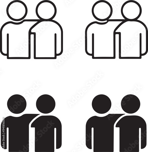 Isolated Best Friend Bond Icon Design Illustration, Best Friend Bond icon, Best Friend Bond vector illustration, strong friendship relationship concept, best friend unity symbol graphic