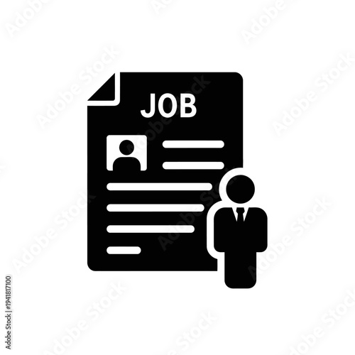 Job Application and Candidate Selection Process Illustration.