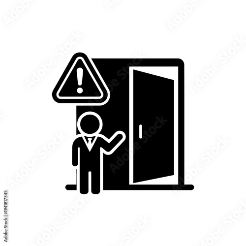 Security Breach Alert at Entrance Door.