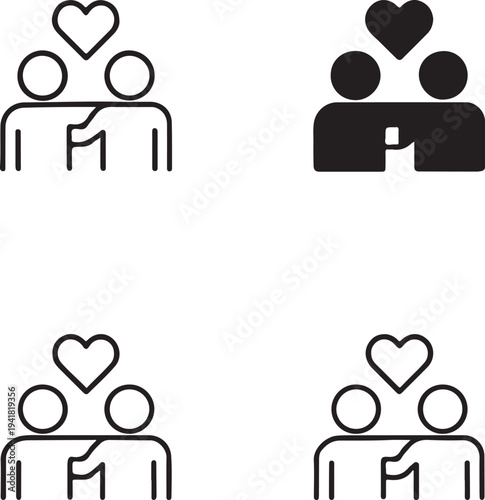 Isolated Best Friends Day Icon Design Illustration, Best Friends Day icon, Best Friends Day vector illustration, friendship celebration concept, best friend relationship symbol graphic