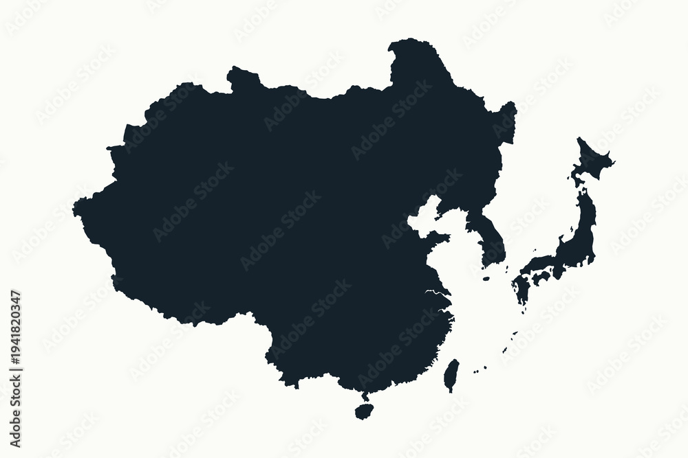 Obraz premium Map of East Asia Pacific