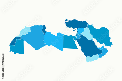 Map of Middle East and North Africa
